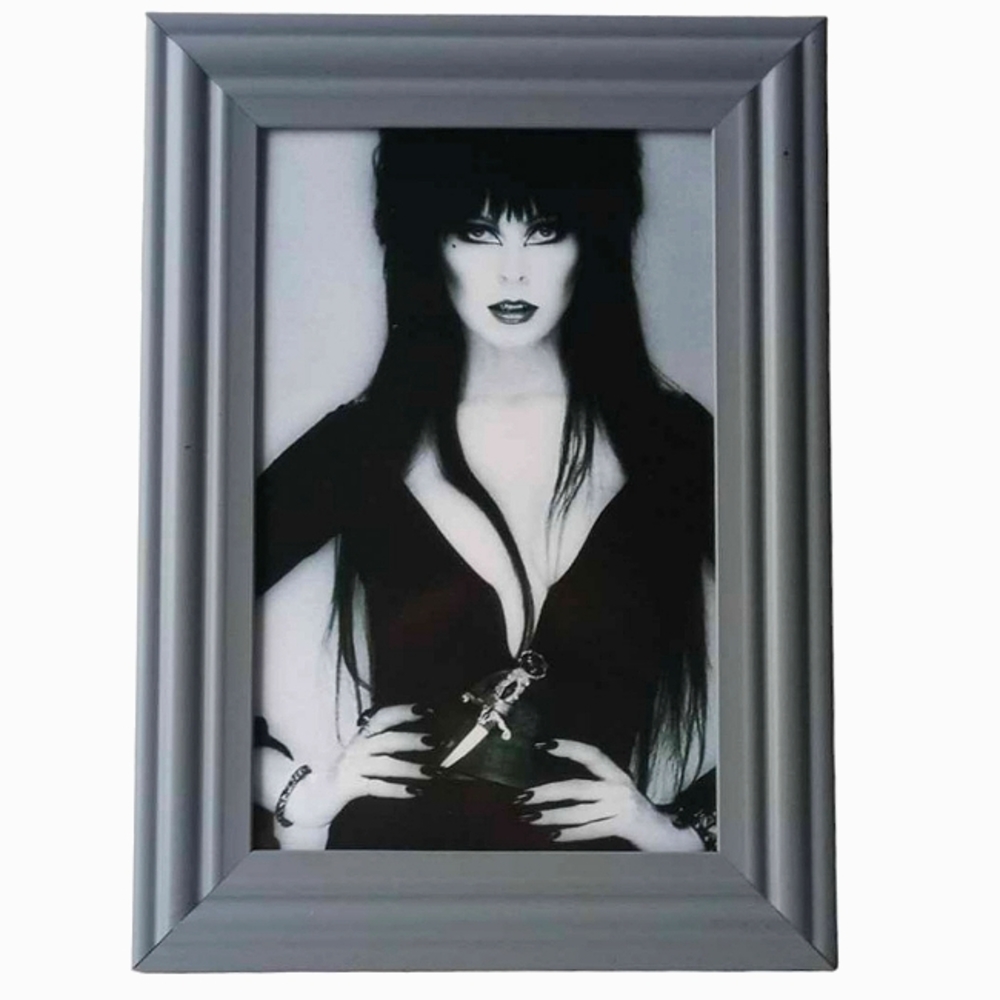 Elvira Horror Queen Cult Classic Gothic Punk Rock 80s 90s framed print horror